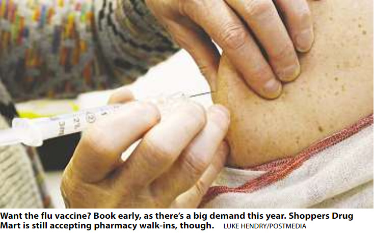 BC주민들 대부분이 독감 예방접종 원해